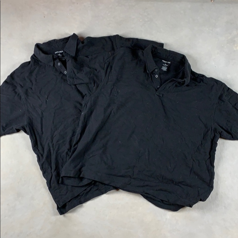 2 Pack Black Polos! XXL